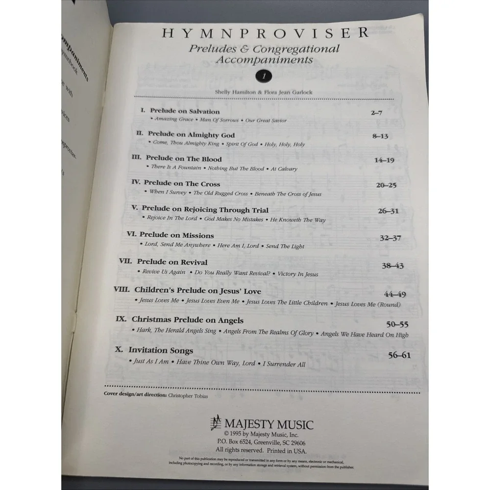 Hymnproviser- Preludes & Congregational Accompaniments Book 1 Hamilton & Garlock